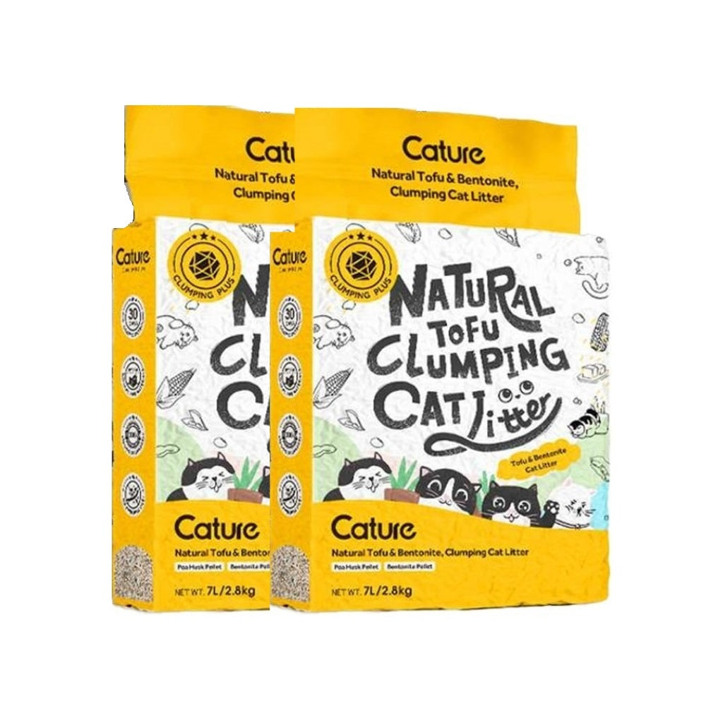 CATURE Bentonite & Tofu Clumping Cat Litter Pellet 14L/5.6kg Petso