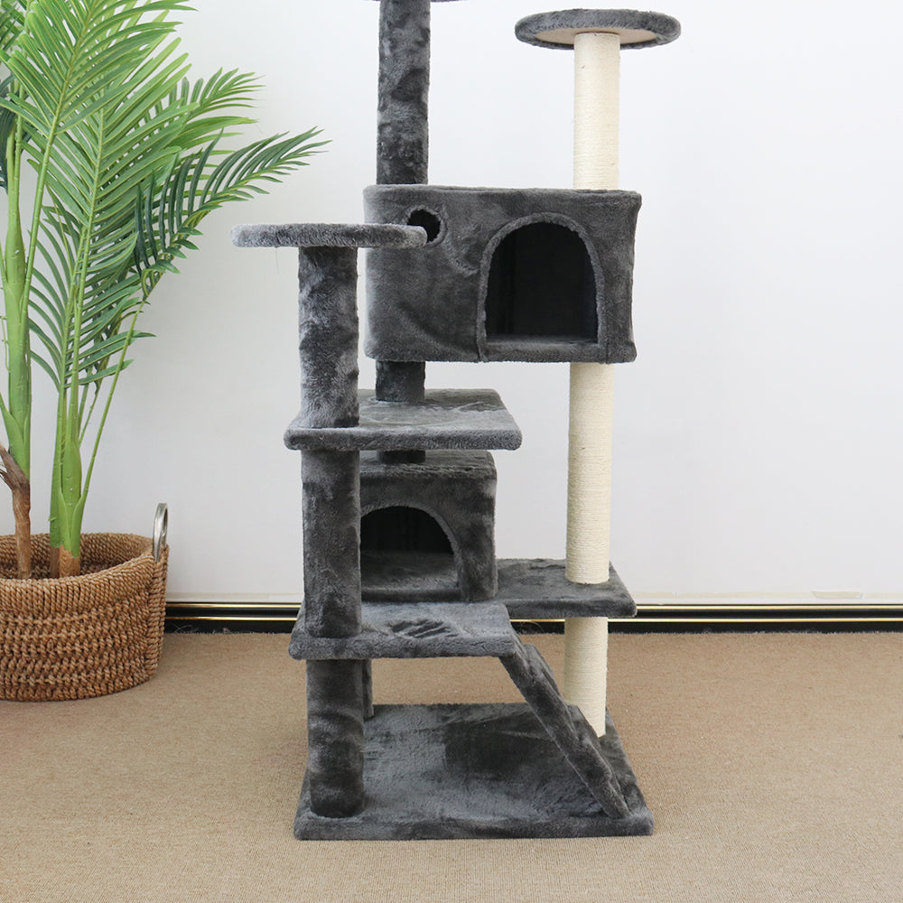 CATIO Abstract Deluxe Chipboard Flannel Scratching Cat Tree 127cm