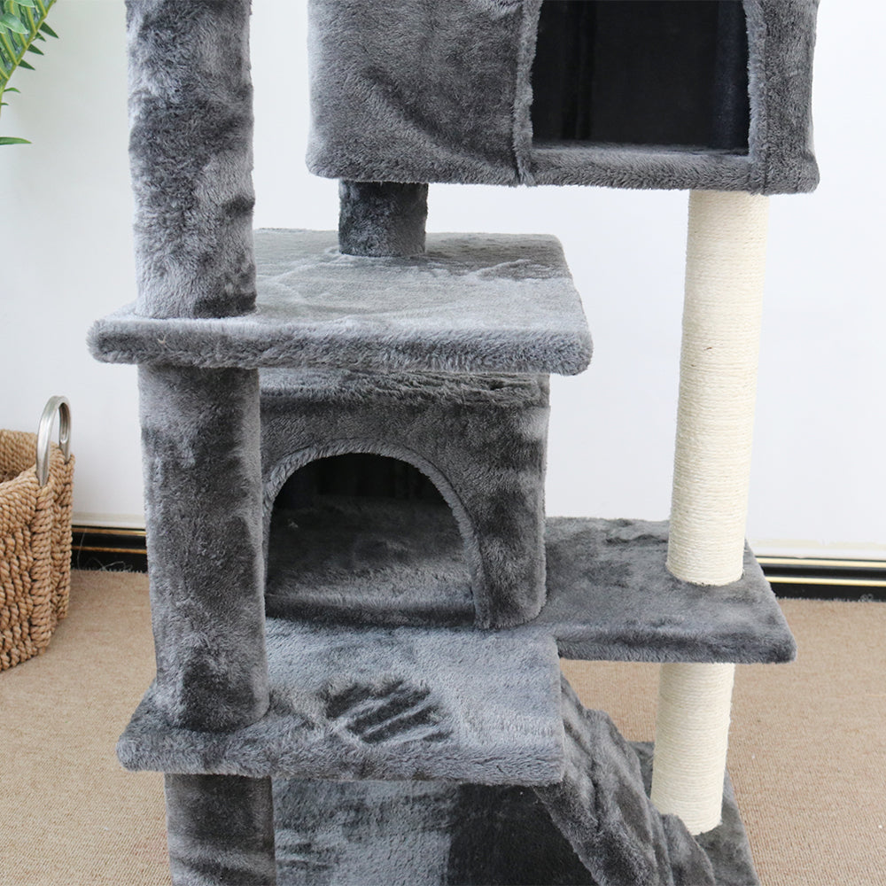 CATIO Abstract Deluxe Chipboard Flannel Scratching Cat Tree 127cm