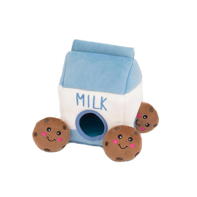 ZIPPY PAWS Milk and Cookies Dog Plush Toy