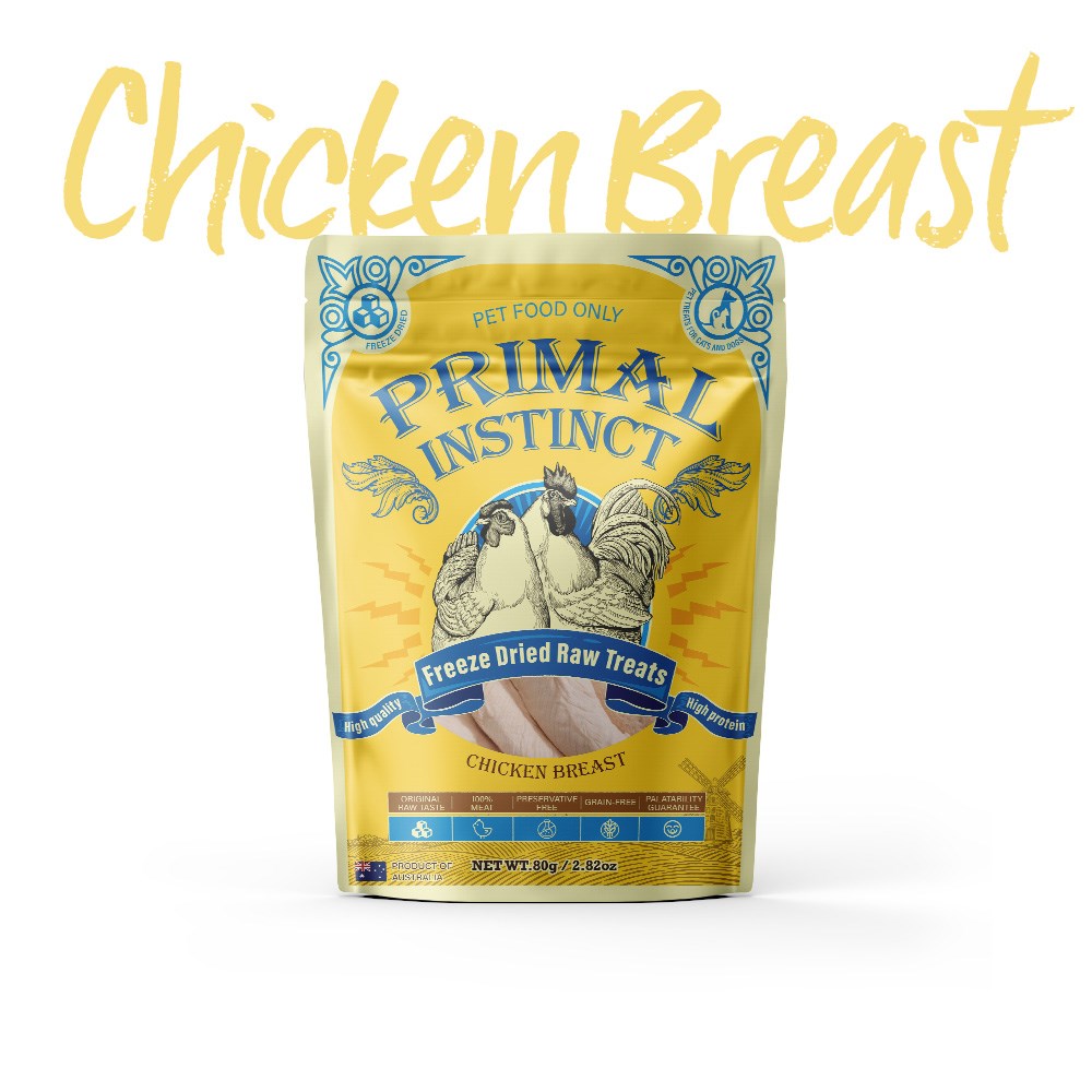 PRIMAL INSTINCT Freeze Dried Pet Treat Chicken Breast 80g