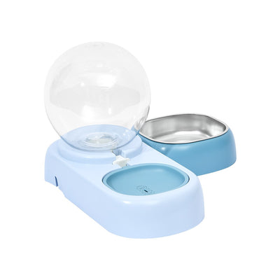 PAKEWAY Blue Pearl Pet Drinking and Feeding Steel Bowl