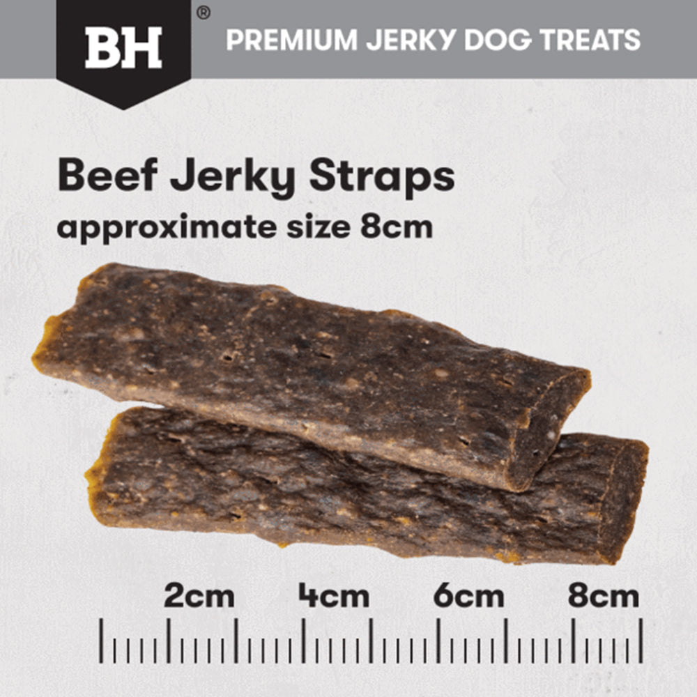 BLACK HAWK Beef Jerky Straps Dog Treats 100g