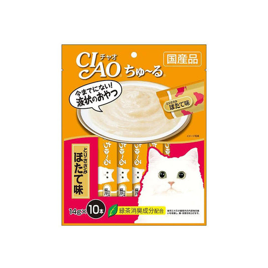 CIAO Churu Chicken Fillet and Scallop Puree Wet Cat Treats 10x14g