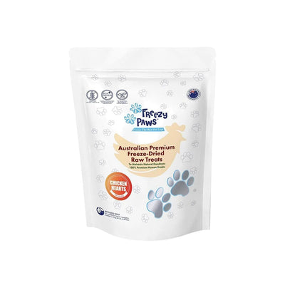 FREEZY PAWS Chicken Hearts Freeze Dried Pet Treats 100g
