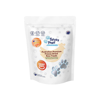 FREEZY PAWS Chicken Heart Coated with Salmon Freeze Dried Pet Treats 100g