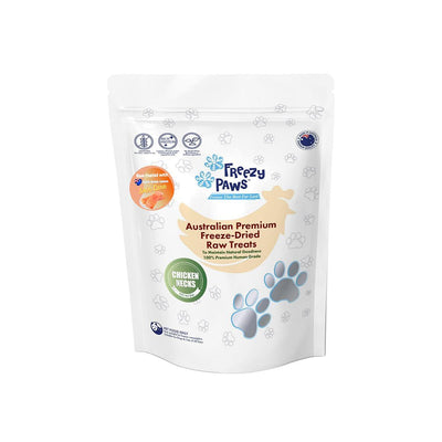 FREEZY PAWS Chicken Neck Coated with Salmon Freeze Dried Pet Treats 100g