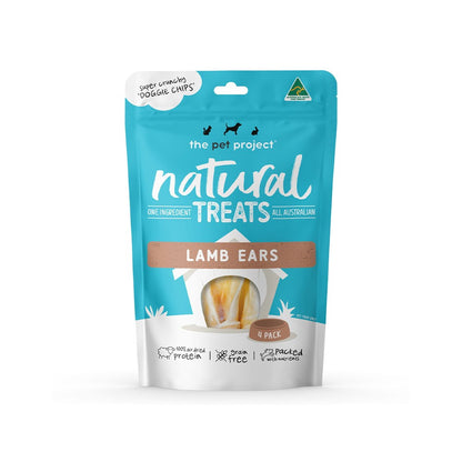THE PET PROJECT Lamb Ears Dog Treats 4 Pack