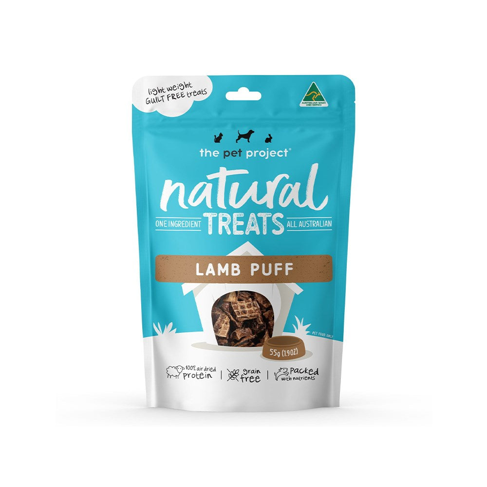 THE PET PROJECT Lamb Puff Dog Treats 55G