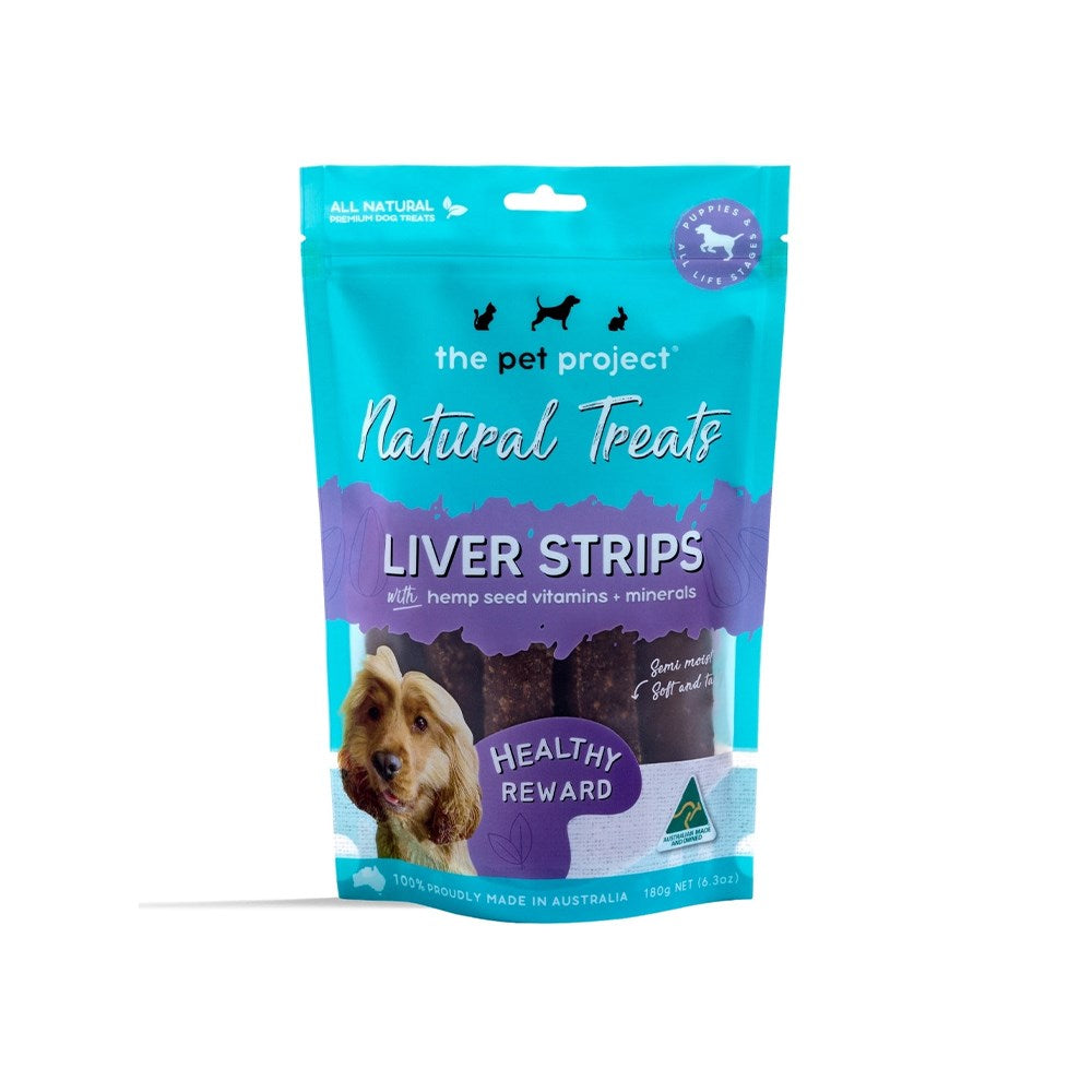 THE PET PROJECT Liver Strips Dog Treats 180G