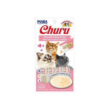 INABA Churu Tuna with Salmon Recipe Wet Cat Treats