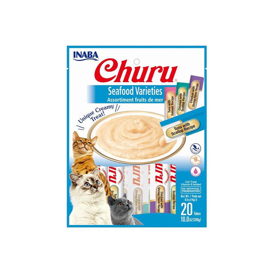 INABA Cat Churu Seafood Varieties 14g x 20pcs - Petso Online 