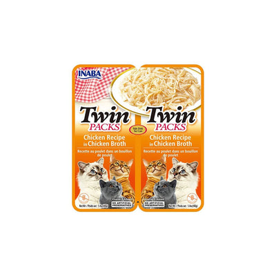 INABA Twin Packs Chicken in Chicken Flavored Broth Cat Treats 2x40g