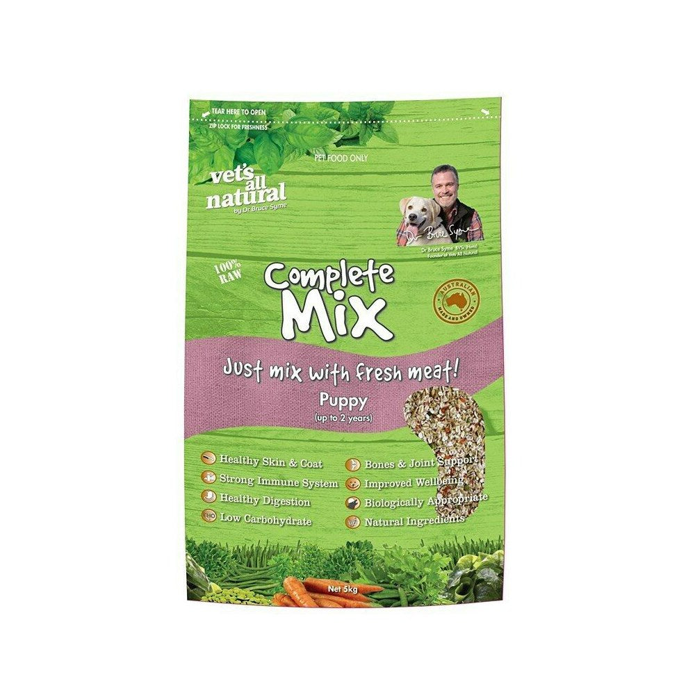 VETS ALL NATURAL Complete Mix for Puppies 5kg Dog Food Petso Au