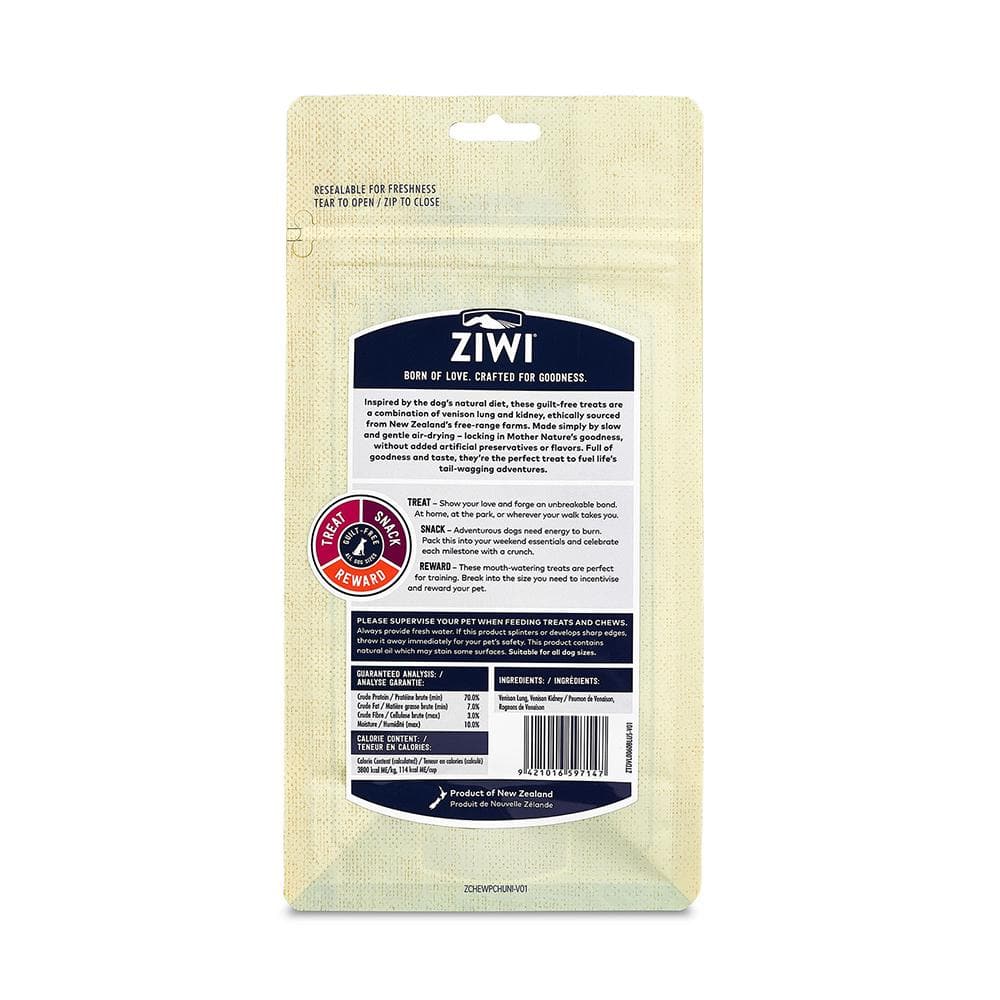 ZIWI Venison Lung & Kidney Air Dried Dog Treats 60g
