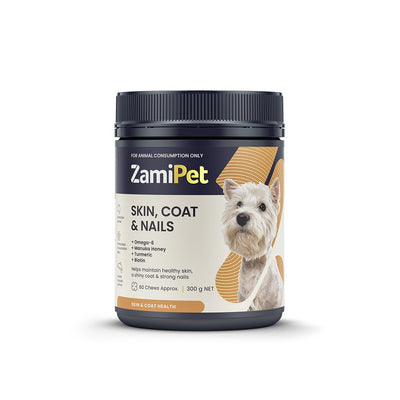 ZAMIPET Skin Coat & Nails for Dogs 300g (60) Chews