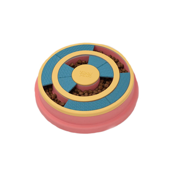 ZippyPaws SmartyPaws Puzzler Feeder Bowl For Dogs - Sunflower Design Interactive Puzzle Toy