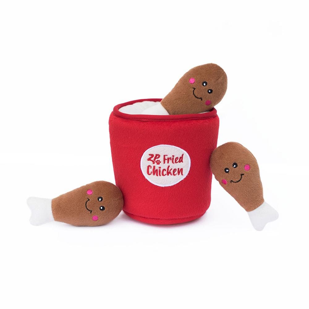 ZIPPY PAWS Bucket of Chicken Dog Plush Toy