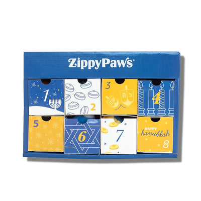 ZIPPY PAWS 8 Nights of Hanukkah Box Squeaker Dog Toy