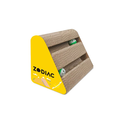ZODIAC Banana Triangle Cat Scratcher with Balls 28x17x21cm