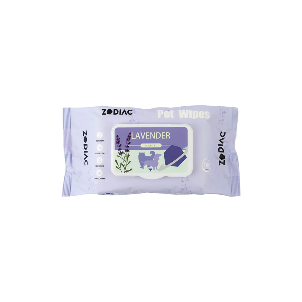 ZODIAC Lavender Pet Grooming Wipes 100 pcs (bag)