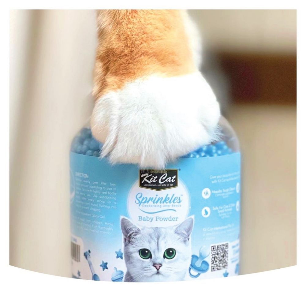KIT CAT Deodorising  Baby Powder Cat Litter Sprinkles 240g