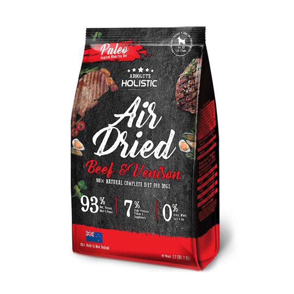 ABSOLUTE HOLISTIC Beef & Venison Air Dried Dog Food 1kg