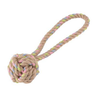 BECO Hemp Ball with Medium Loop Dog Toy Rope