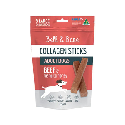 BELL & BONE Beef & Manuka Collagen Sticks Dog Treats for Adult Dogs 235g (large)