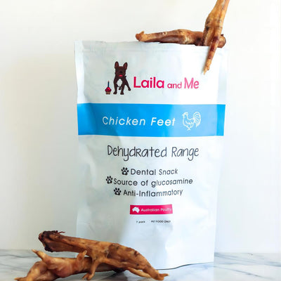 LAILA & ME Dehydrated Australian Chicken Feet Dog Treats 75g/7Pack