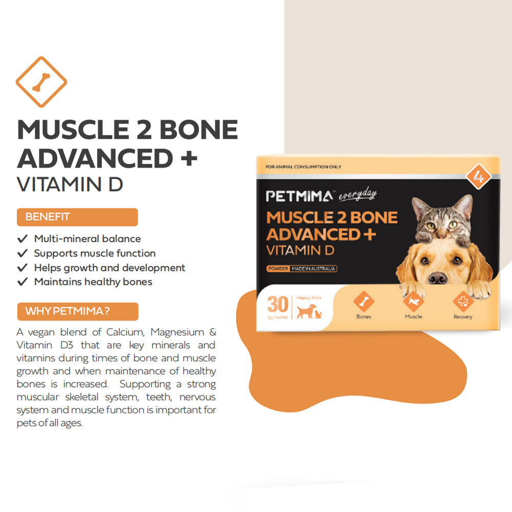 PETMIMA Muscle 2 Bone Advanced + Vitamin D 30x2g