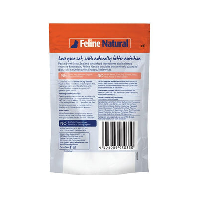 FELINE NATURAL Lamb & King Salmon Grain Free Cat Food 12x85g (pouches)