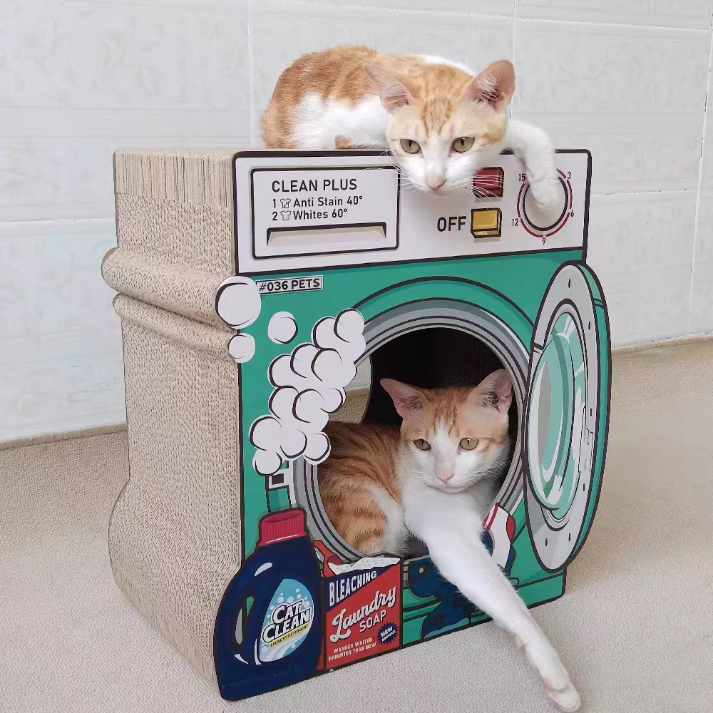 ZODIAC Green Washing Machine Corrugated Cat Scratchers