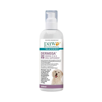 PAW Dermega Omega 3 & 6 Dog Skin & Coat Care Supplement 200ml