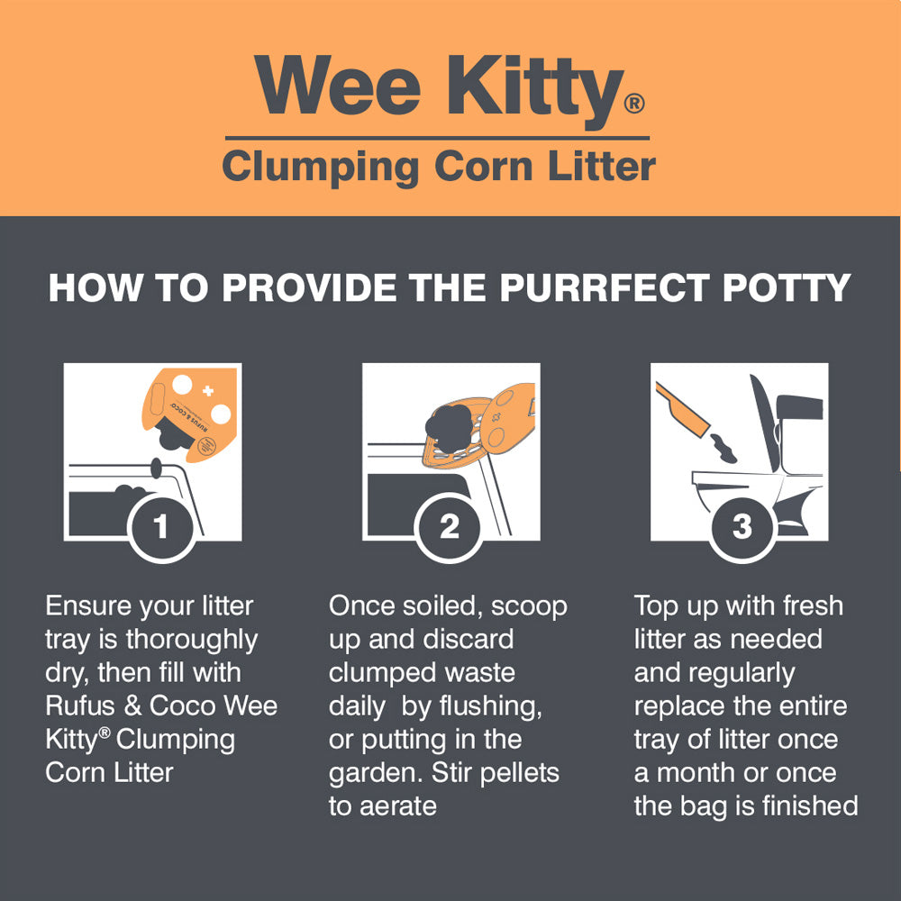 RUFUS & COCO Corn Clumping Cat Litter 9kg