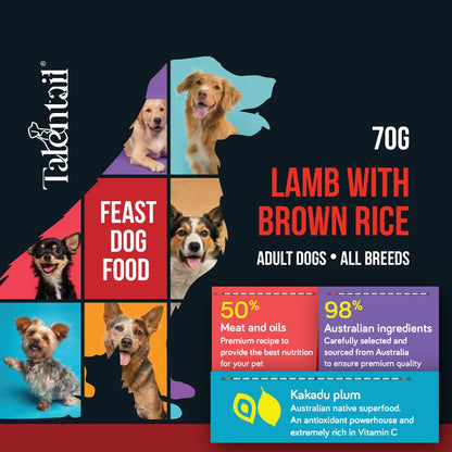 [SAMPLE] TALENTAIL Lamb with Brown Rice Kibble Dog Food For Adult Dogs 70g