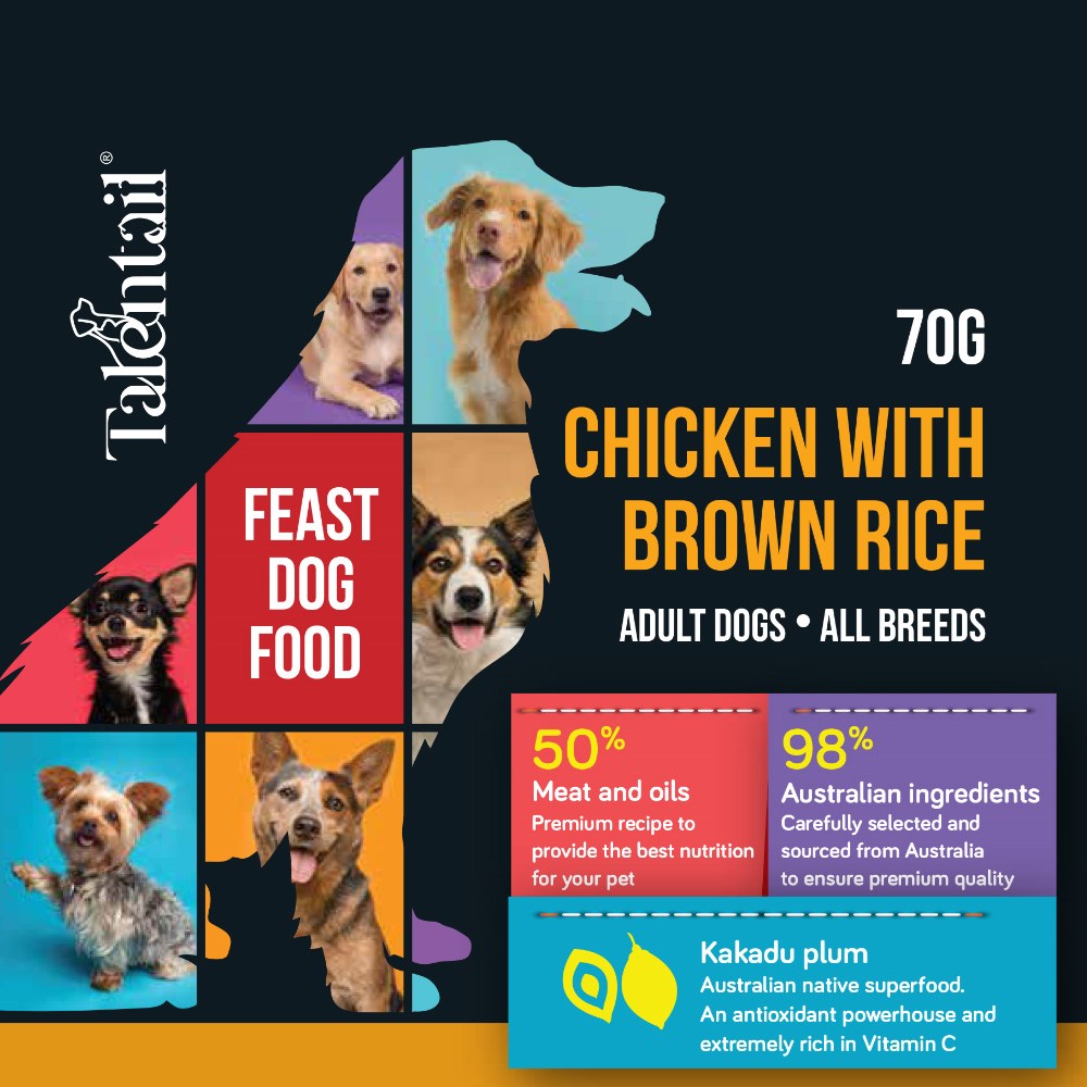 [SAMPLE] TALENTAIL Chicken with Brown Rice Kibble Dog Food for Adult Dogs 70g